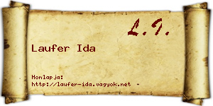 Laufer Ida névjegykártya